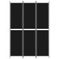 Preview: 3-tlg. Paravent Schwarz 150x220 cm Stoff