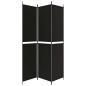 Preview: 3-tlg. Paravent Schwarz 150x220 cm Stoff