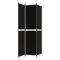 Preview: 3-tlg. Paravent Schwarz 150x220 cm Stoff