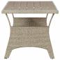 Preview: Gartentisch Grau 120x70x66 cm Poly Rattan