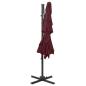 Preview: Sonnenschirm mit Aluminium-Mast 4-lagig Bordeauxrot 250x250 cm