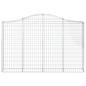 Preview: Gabione mit Hochbogen 200x30x120/140 cm Verzinktes Eisen