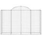 Preview: Gabione mit Hochbogen 200x50x120/140 cm Verzinktes Eisen