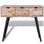 Preview: Konsolentisch mit 3 Schubladen Altholz Teak