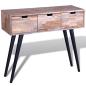 Preview: Konsolentisch mit 3 Schubladen Altholz Teak