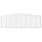 Preview: Gabione mit Hochbogen 400x50x120/140 cm Verzinktes Eisen