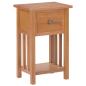 Preview: ARDEBO.de - Zeitungstisch mit Schublade 35x27x55 cm Massivholz Eiche