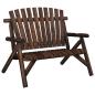 Preview: Gartenbank 2-Sitzer 119x85x98 cm Massivholz Fichte