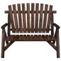 Preview: Gartenbank 2-Sitzer 119x85x98 cm Massivholz Fichte