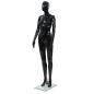 Preview: ARDEBO.de - Weibliche Schaufensterpuppe mit Glassockel Schwarz 175 cm