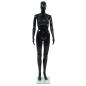 Preview: Weibliche Schaufensterpuppe mit Glassockel Schwarz 175 cm