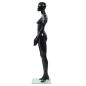 Preview: Weibliche Schaufensterpuppe mit Glassockel Schwarz 175 cm