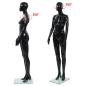 Preview: Weibliche Schaufensterpuppe mit Glassockel Schwarz 175 cm