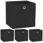 Preview: ARDEBO.de - Aufbewahrungsboxen 4 Stk. Vliesstoff 32x32x32 cm Schwarz