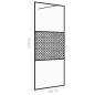Preview: Duschwand f?r Begehbare Dusche mit Klarem ESG Glas 100x195 cm