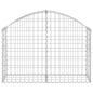 Preview: Gabione mit Hochbogen 100x30x60/80 cm Verzinktes Eisen