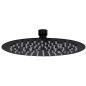 Preview: ARDEBO.de - Regenbrause Edelstahl 20 cm Rund Schwarz