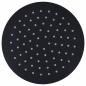 Preview: Regenbrause Edelstahl 20 cm Rund Schwarz