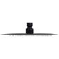 Preview: Regenbrause Edelstahl 20 cm Rund Schwarz