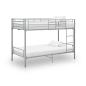 Preview: ARDEBO.de - Etagenbett Grau Metall 90?200 cm