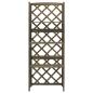 Preview: Spalier mit Ablagen Grau 55x30x140 cm Massivholz Tanne