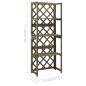 Preview: Spalier mit Ablagen Grau 55x30x140 cm Massivholz Tanne