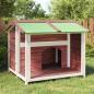 Preview: ARDEBO.de - Hundehütte Mokka 96x87x80,5 cm Massivholz Kiefer