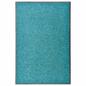 Preview: ARDEBO.de - Fußmatte Waschbar Cyan 60x90 cm