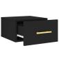 Preview: Wand-Nachttisch Schwarz 35x35x20 cm