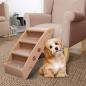 Preview: ARDEBO.de - Hundetreppe Klappbar Braun 62x40x49,5 cm