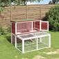 Preview: ARDEBO.de - Kaninchenstall Mokka 102x90x84,5 cm Massivholz Kiefer