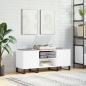 Preview: ARDEBO.de - Plattenschrank Wei? 121x38x48 cm Holzwerkstoff