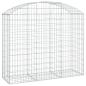 Preview: Gabione mit Hochbogen 150x50x120/140 cm Verzinktes Eisen