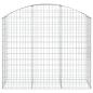 Preview: Gabione mit Hochbogen 150x50x120/140 cm Verzinktes Eisen