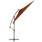 Preview: Ampelschirm mit Aluminium-Mast 300 cm Terrakotta