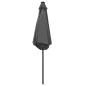 Preview: Sonnenschirm mit LED-Beleuchtung und Alu-Mast 270 cm Anthrazit