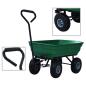 Preview: ARDEBO.de - Garten-Kippwagen 300 kg 75 L Grün