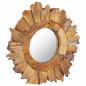 Preview: Wandspiegel 40 cm Teak Rund