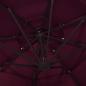 Preview: Sonnenschirm mit Aluminium-Mast 4-lagig Bordeauxrot 3x3 m