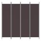 Preview: 4-tlg. Paravent Braun 200x200 cm Stoff