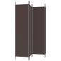 Preview: 4-tlg. Paravent Braun 200x200 cm Stoff