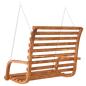 Preview: Schaukelbank Bugholz Massiv mit Teak-Finish 126x63x92 cm