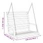 Preview: Schaukelbank Bugholz Massiv mit Teak-Finish 126x63x92 cm