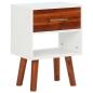 Preview: ARDEBO.de - Nachttisch Akazienholz Massiv 40x30x57 cm