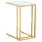 Preview: Computer-Beistelltisch Wei? Marmor 50x35x65 cm Hartglas