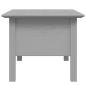 Preview: Couchtisch BODO Grau 100x55x46 cm Massivholz Kiefer