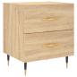 Preview: Nachttische 2 Stk. Sonoma-Eiche 40x35x47,5 cm Holzwerkstoff