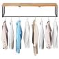 Preview: ARDEBO.de - Garderobe mit Naturkante 100x35x22 cm Massivholz Akazie
