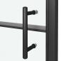 Preview: Duschtür 91x195 cm Halbmatt Hartglas Schwarz