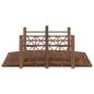 Preview: Gartenbrücke mit Geländer 150x67x56 cm Massivholz Fichte